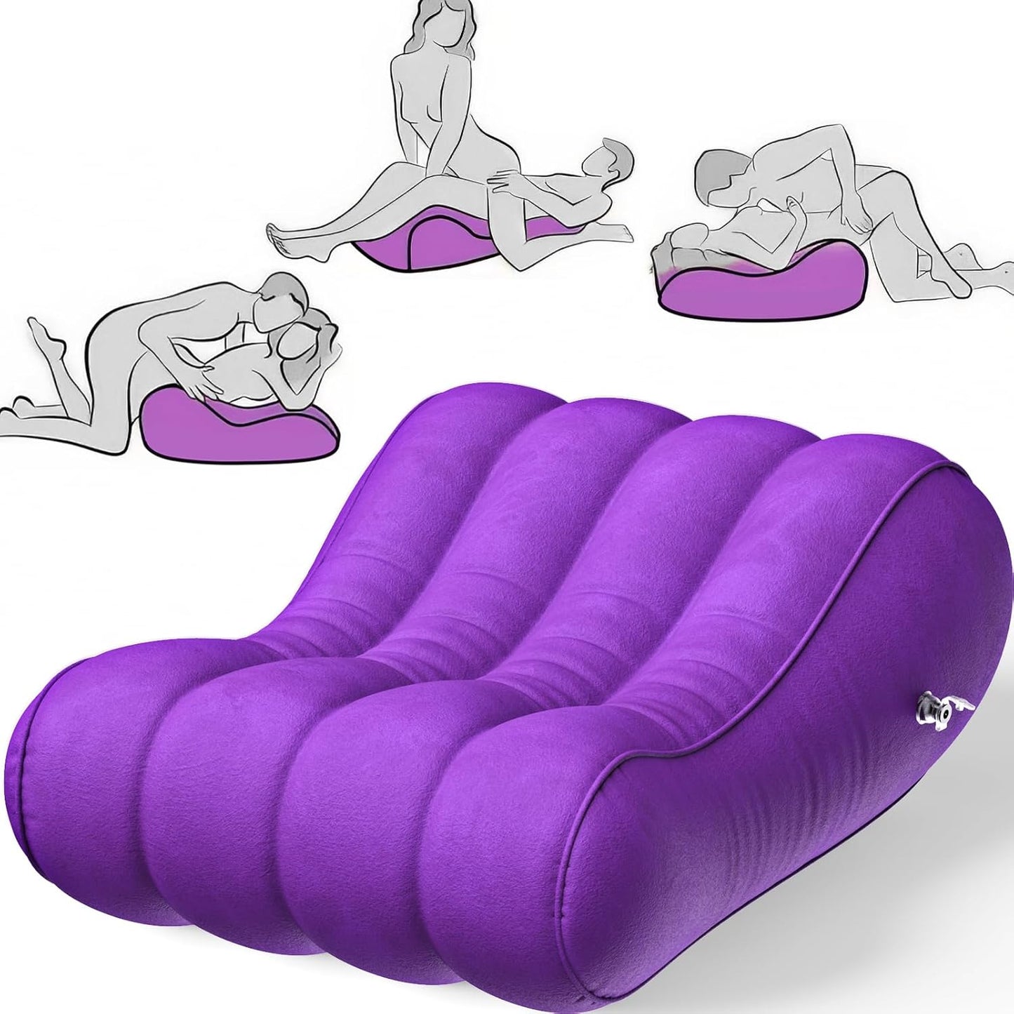 VioletLounge Ergonomic Curve Inflatable Sex Chair Pillow
