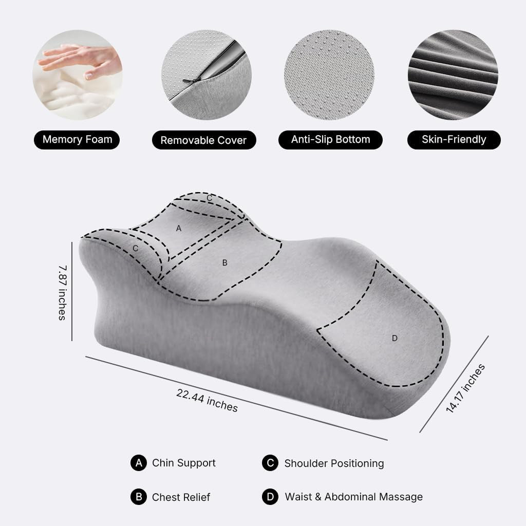 TotalEclipse 27° Sex Wedge Pillow | Cooling Memory Foam Support Cushion