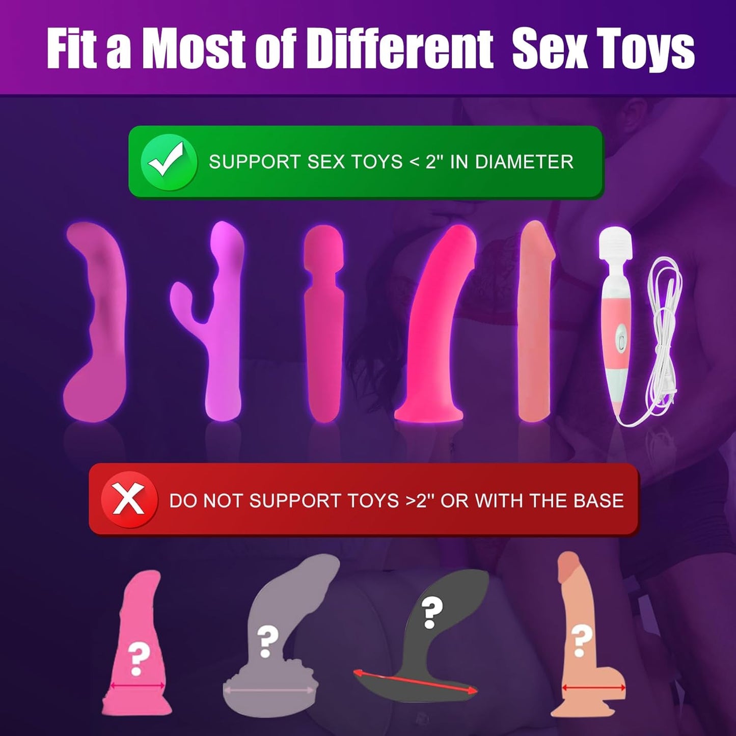 Sex Pillow Couples Sex Toys, BDSM Toys Mount Dildo Pillow Sex Toy with Bondage, Heart-Shaped Support Inflatable Sex Chair Sex Furniture for Bedroom, Sex Toys for Women Couple