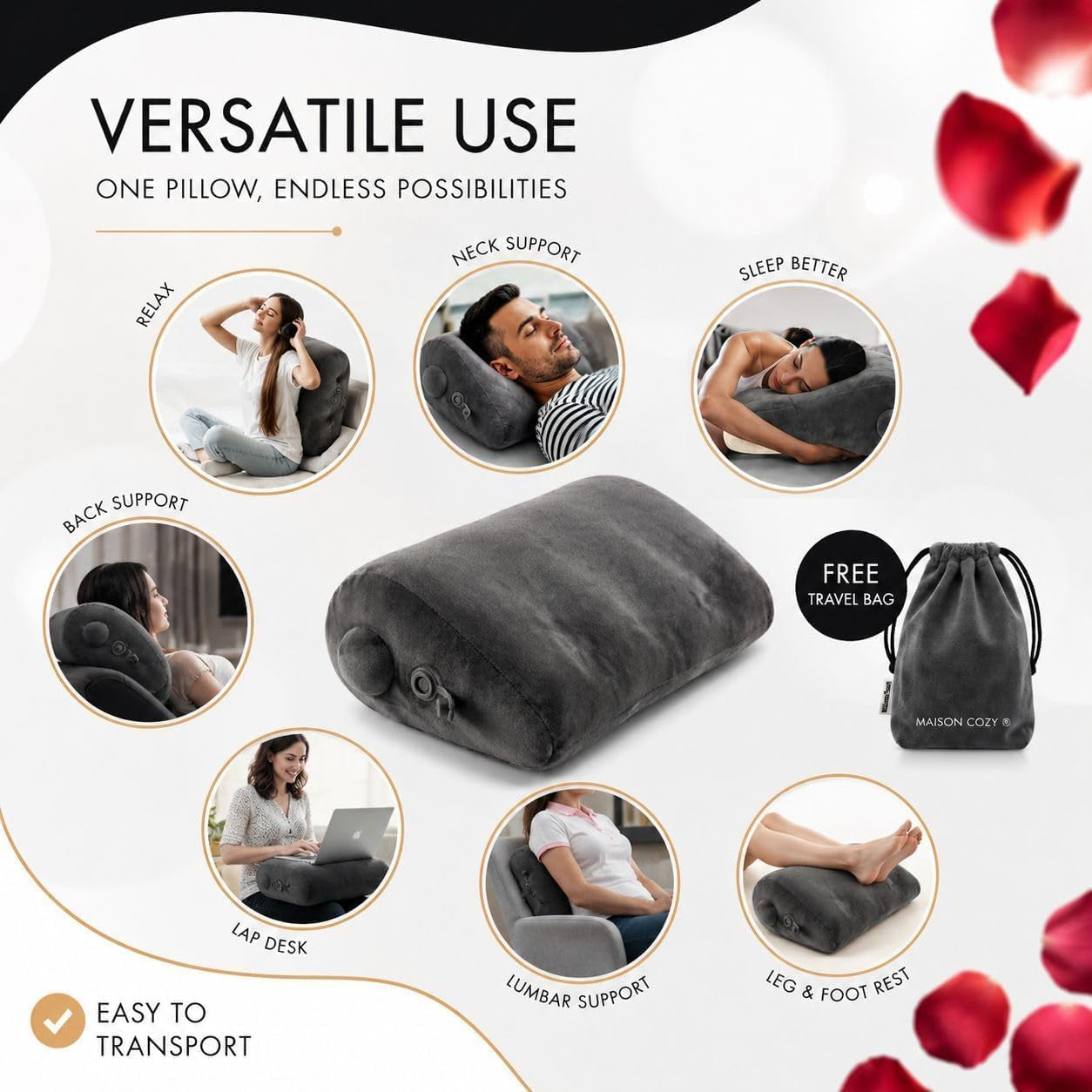 NightPoise Sex Position Wedge Pillow for Couples