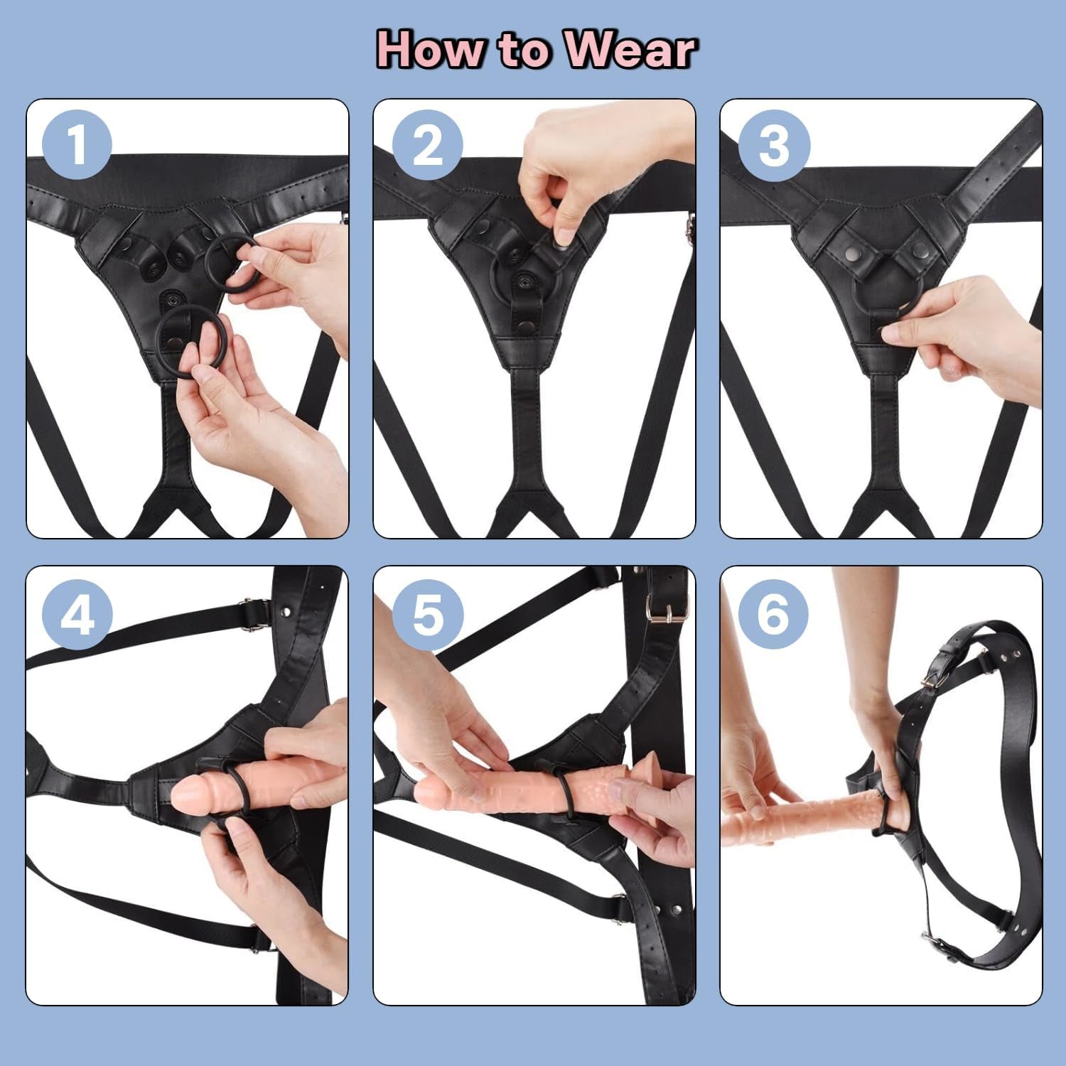 EasyStart Strap-On Harness Set | 3 O-Rings, Adjustable Fit