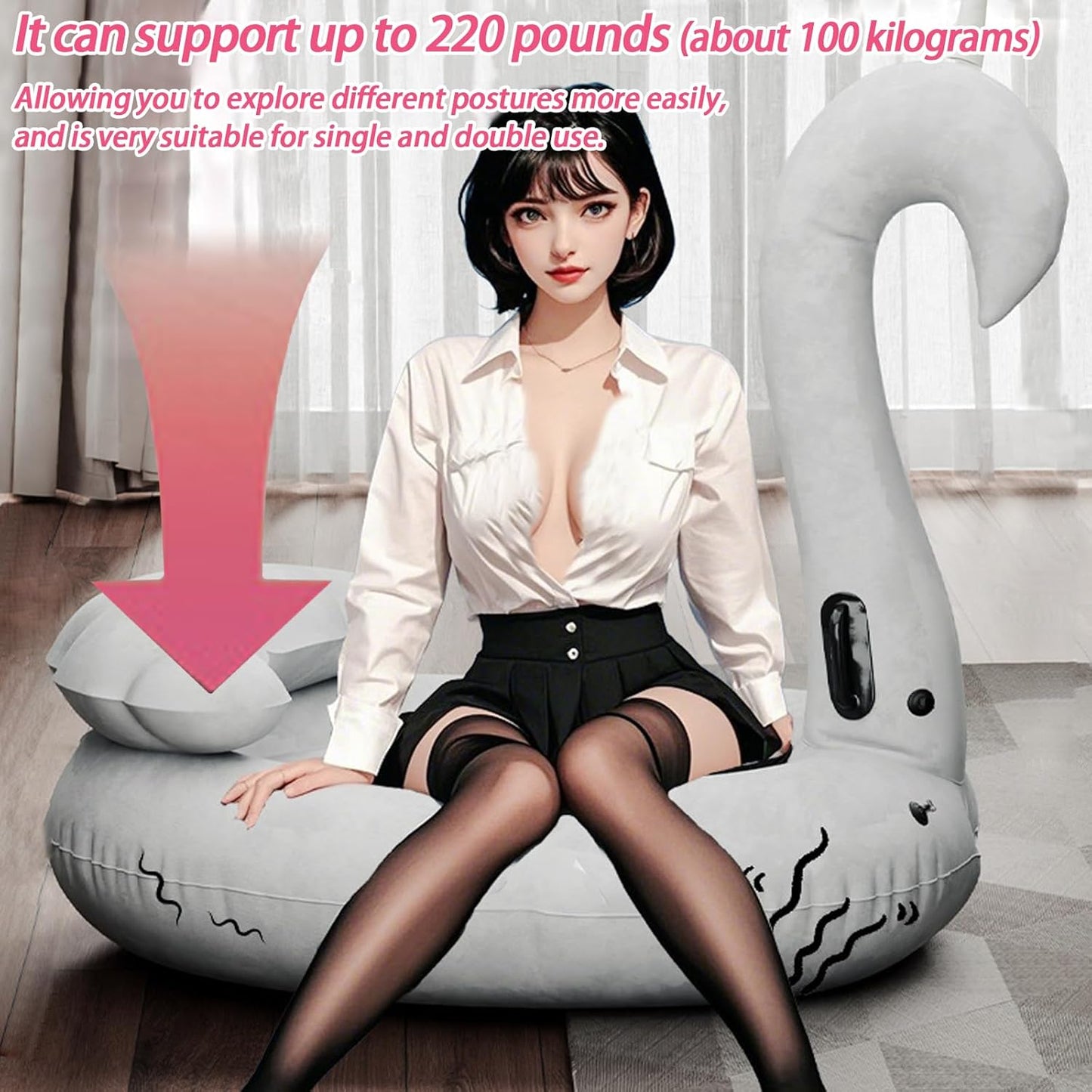 Sex Position Aid Cushion, Unicorn Sex Sofa with Automatic Inflation Air Pump, Sex Bench, Inflatable Sex Furniture, SM Chair Dildo Mount Ramp Cushion Pillow Adult Sex Toys