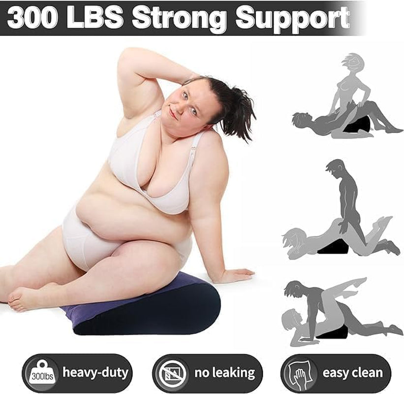 3 in 1 Bed Pillow, Inflatable Pillow for Couples Soft Portable Positioning Triangle Sofa Pillow Body Positioners Cushion Sex Things for Couples Hand Leg Cuffs Strap Set Sweatshirt RTWE3