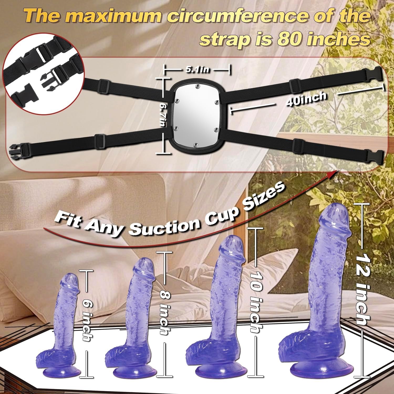 ReflectionRide Dildo Mount | Suction Strap-On Sex Saddle