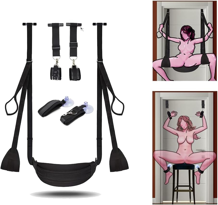 GateWay Door Sex Swing & Restraints Set – 2-in-1, Holds 300 Lbs