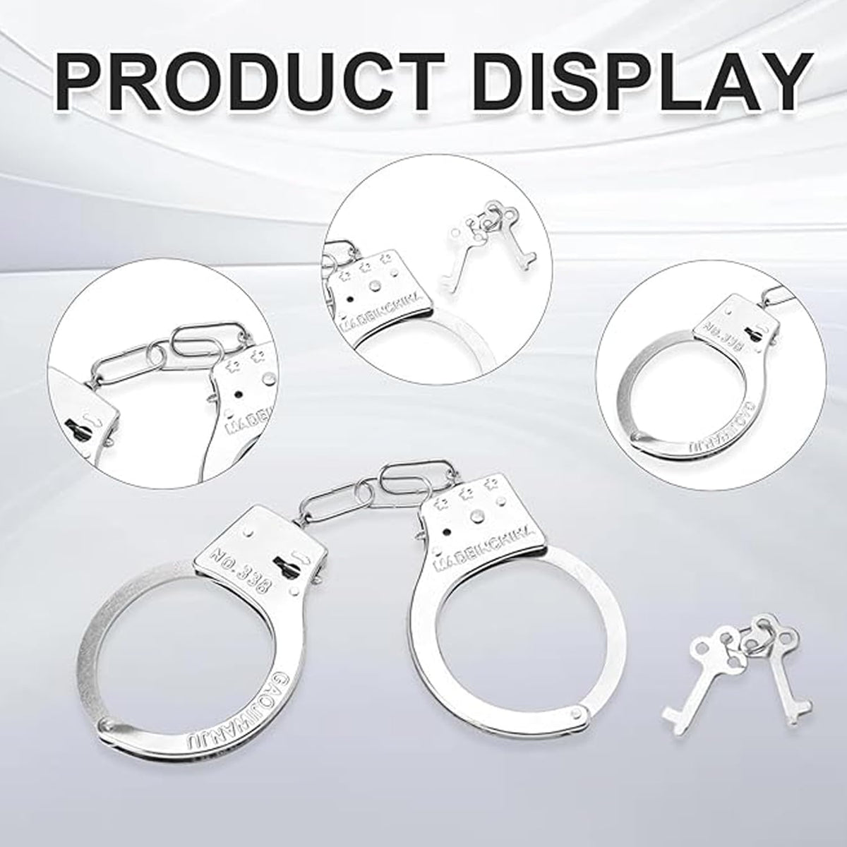 ColdCommand BDSM Metal Handcuffs, 2 Keys & Quick Release