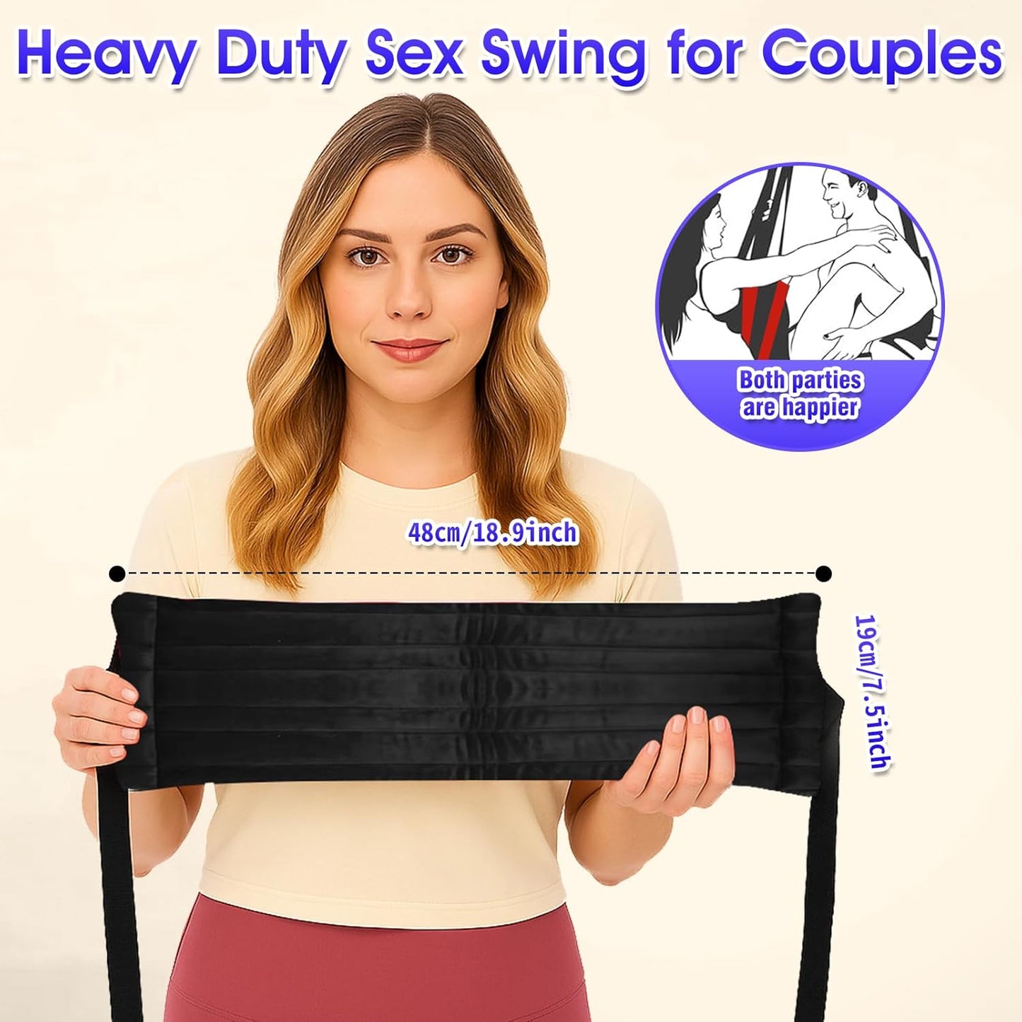 BlackLine Heavy-Duty Sex Swing for Couples