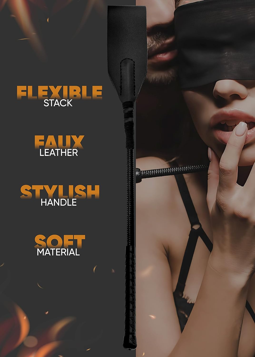 ShadowPlay BDSM Paddle, Flogger & Tickler Set