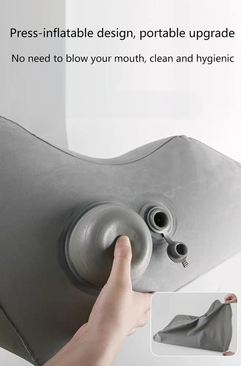Intimacy Pillow for Couples - Inflatable Wedge Cushion, Sex Furniture Support with Travel Bag, Hip Positioning Pillow for Bed & Outdoor Use (Grey)