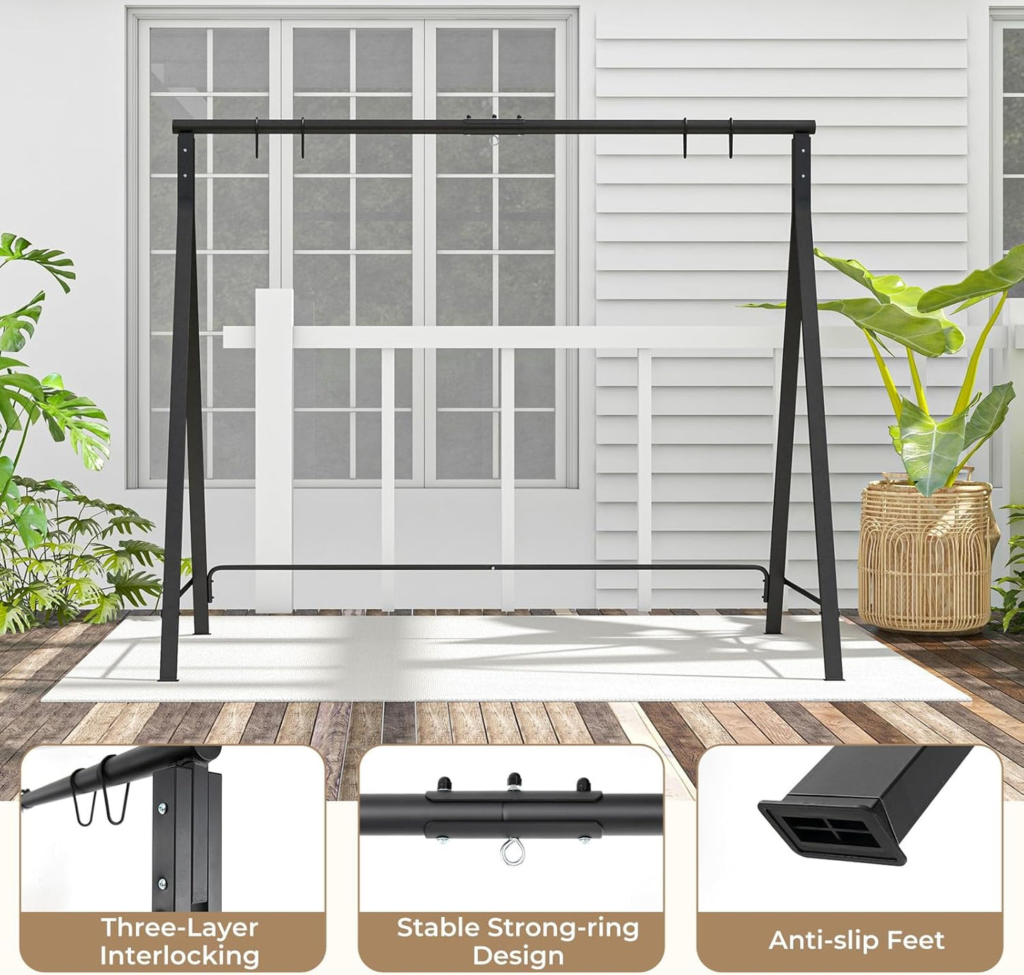 ViceAtlas Sex Swing Stand | 4-Ring Metal A-Frame