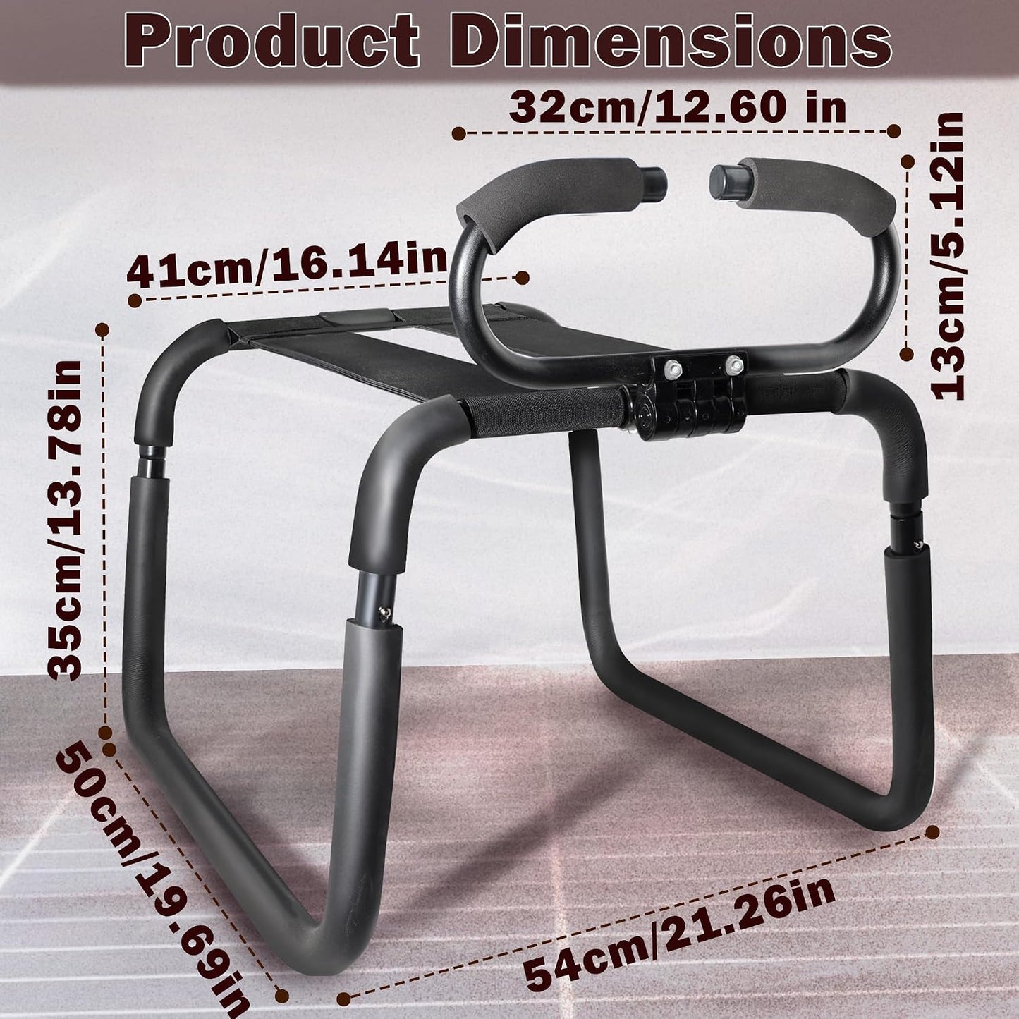 DuskThrone Adjustable Sling Sex Chair with Handrails