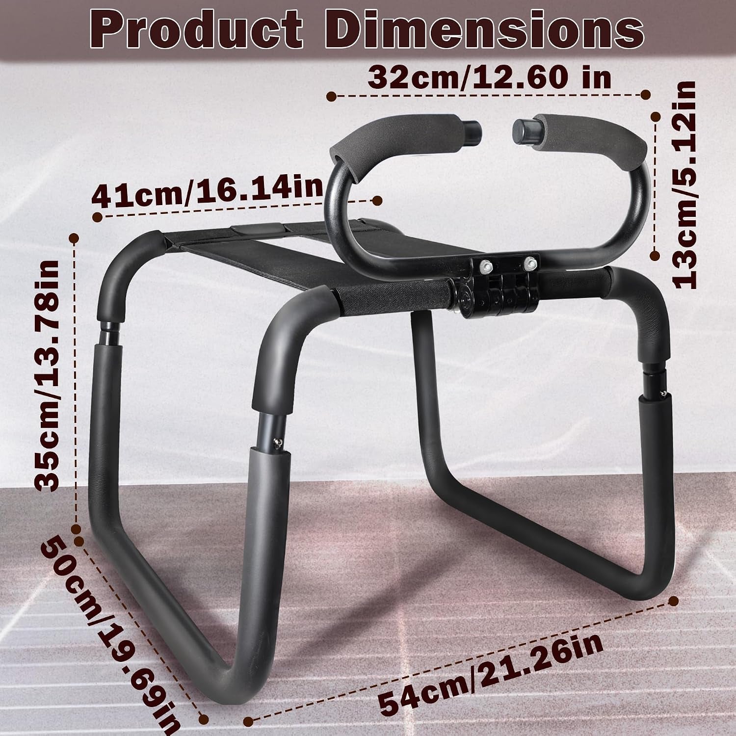 DuskThrone Adjustable Sling Sex Chair with Handrails