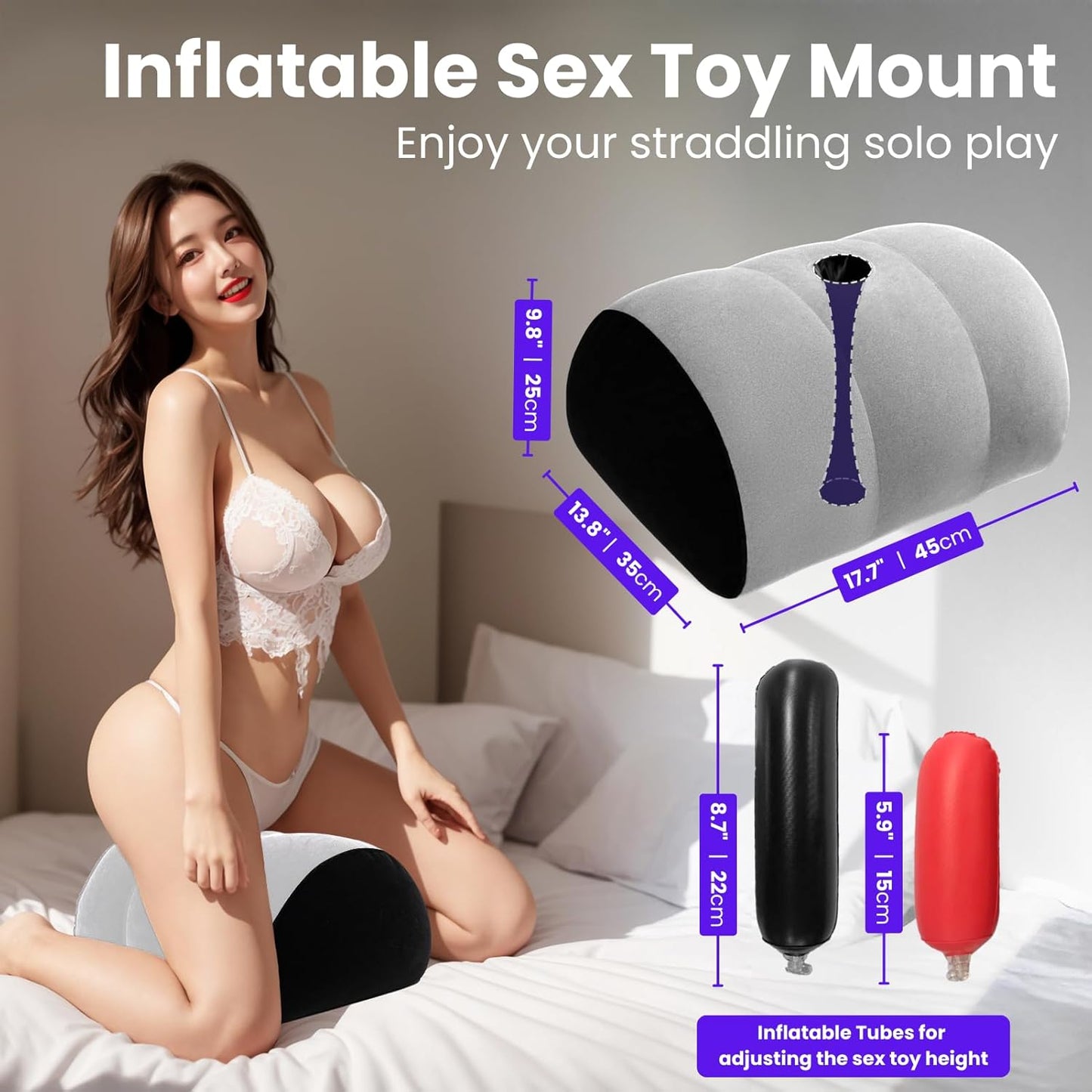 MountMuse Inflatable Sex Position Dildo Mount Pillow