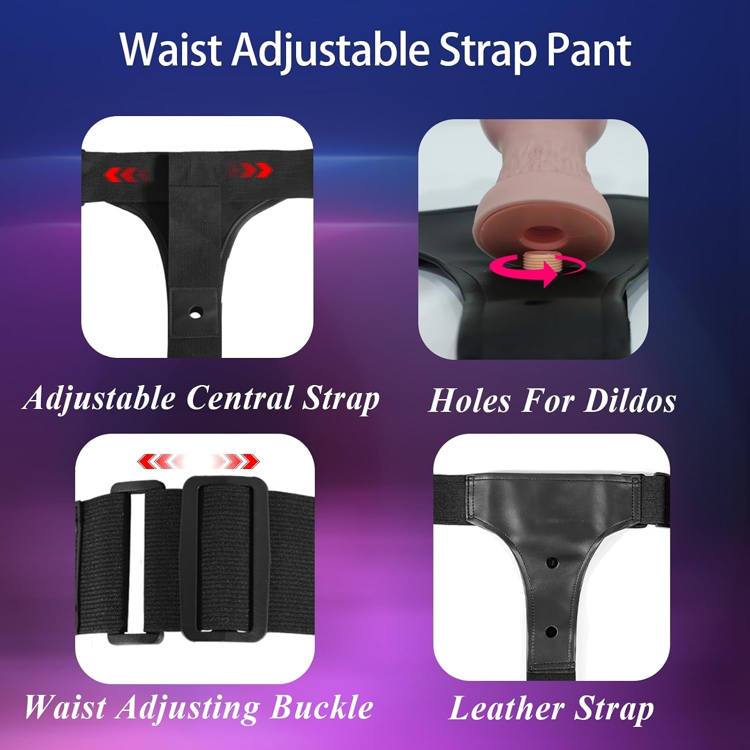 FeralTrio Vibrating Knot Strap-On Set | 3 Dildos, Remote