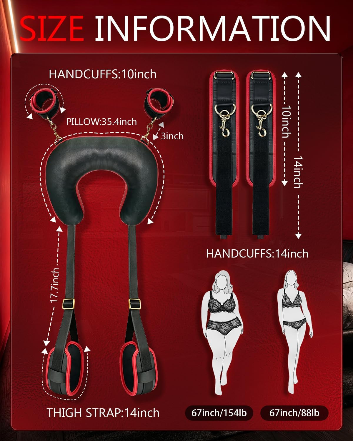 WideOpen Leg Spreader Sling Kit | PU Leather BDSM Set