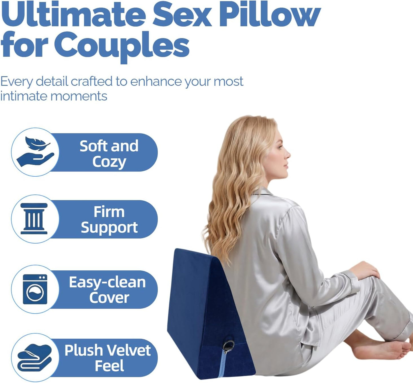 AzureLift Sex Position Pillow with Cuffs