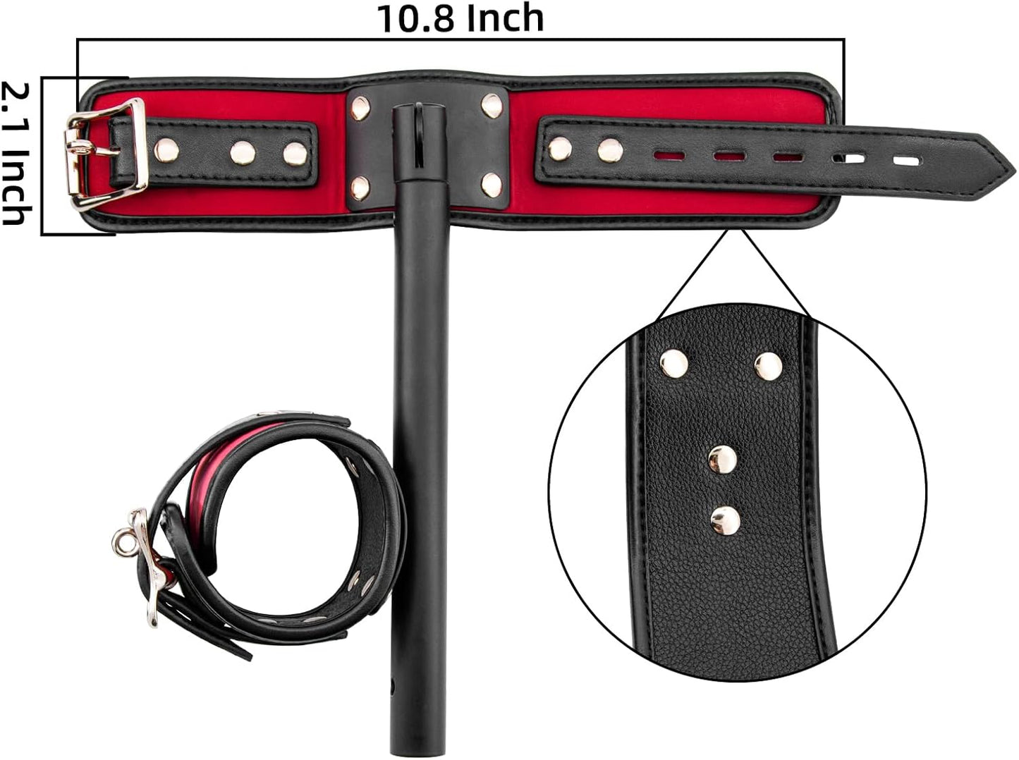 CaptiveSteel Locking BDSM Spreader Bar & Cuffs