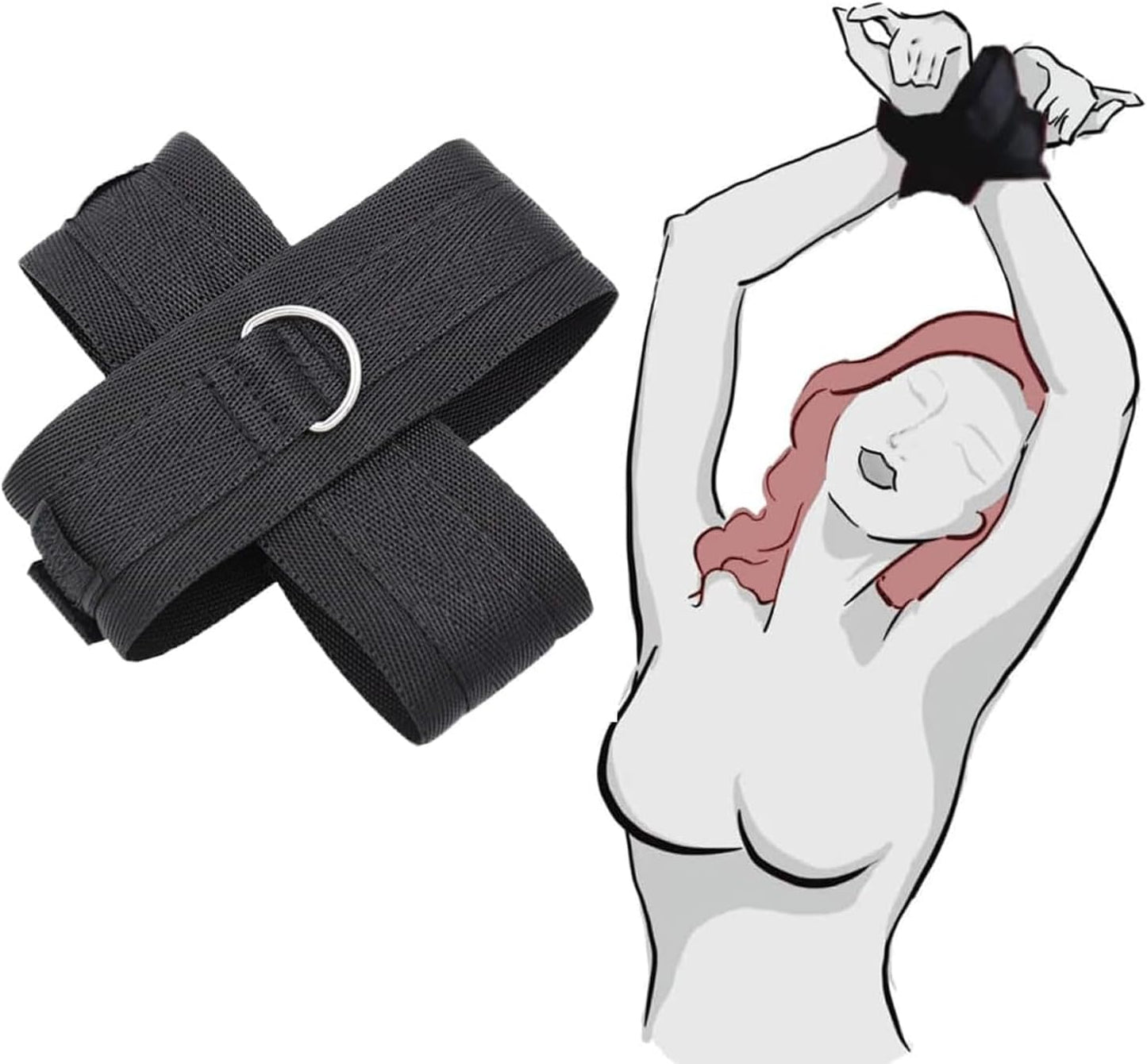 CrossFire  Cross Bondage Cuffs – Adjustable Restraint Set