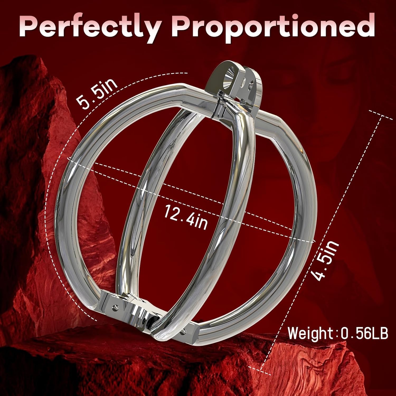 SilverLock Silver Metal BDSM Handcuffs