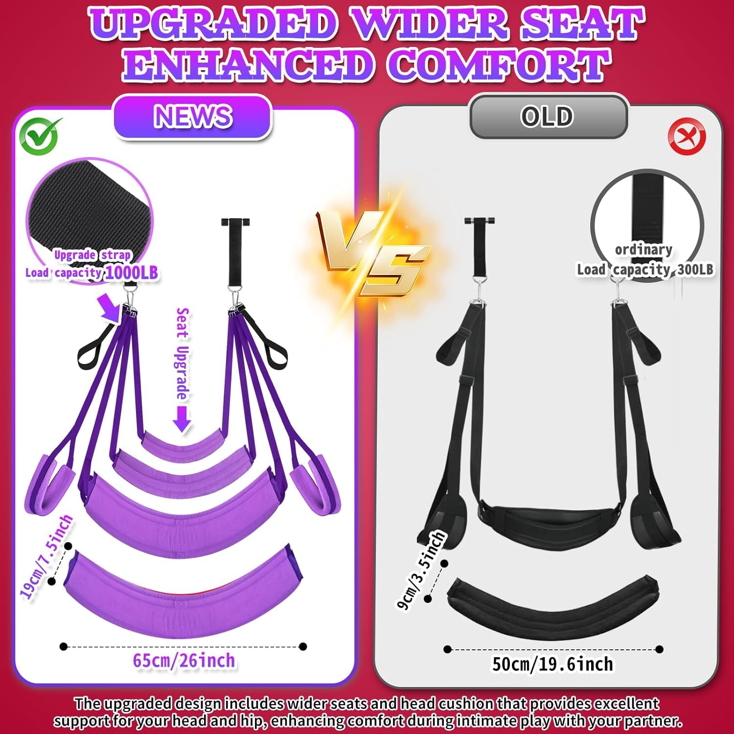 PurpleReign Door Sex Swing with Padding