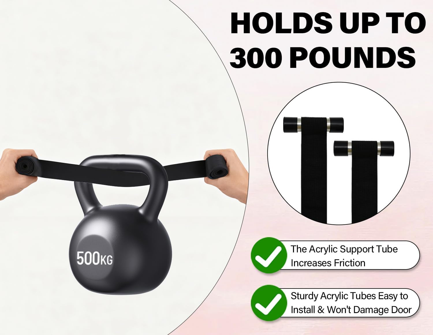 Door Stretching Strap for Physical Therapy Sex Swing & Yoga, Non-Elastic Flexibility Belt for Home Workout, Pilates, Hamstring & Leg Stretching Toys for Men & Women,Included Anchor Hanger Setup ,Valentine'S Day Gift (Bolts/ Screws Not Include)