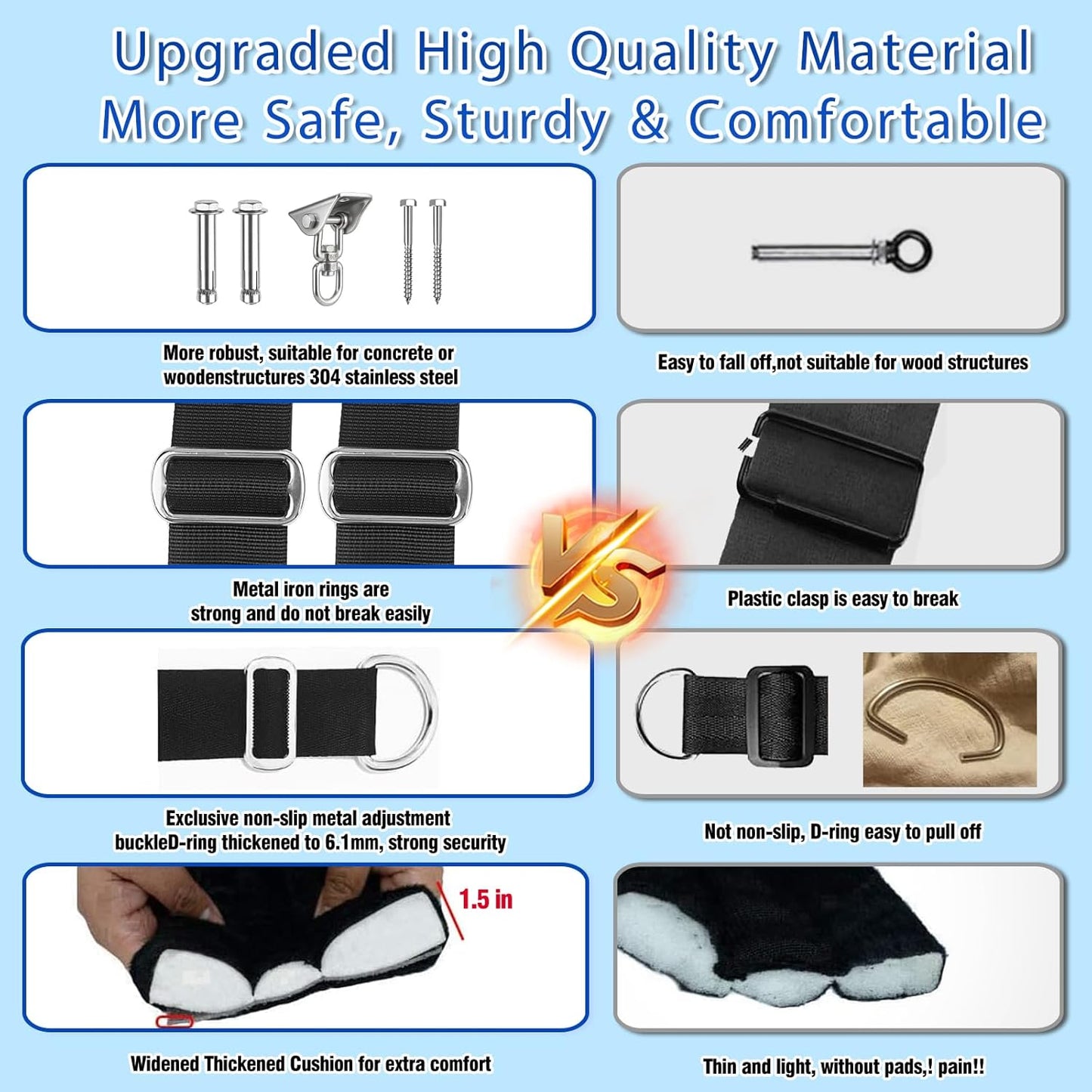 Sex Swing, BDSM Sex Toys Set with 360 Degree Spinning Ceiling Swing Stand & Adjustable Sling Widened Thick Padded Seat Soft Extra Pillow Comfortable Swings for Couples Adult Toys & Games