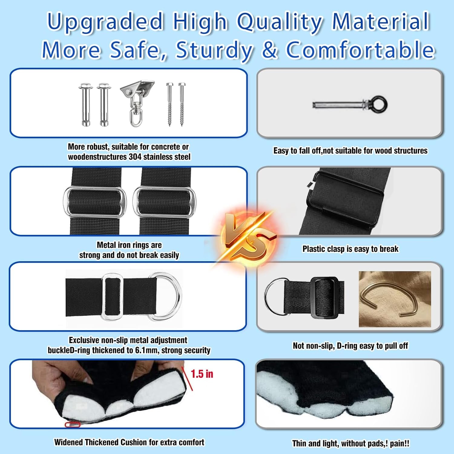 Sex Swing, BDSM Sex Toys Set with 360 Degree Spinning Ceiling Swing Stand & Adjustable Sling Widened Thick Padded Seat Soft Extra Pillow Comfortable Swings for Couples Adult Toys & Games