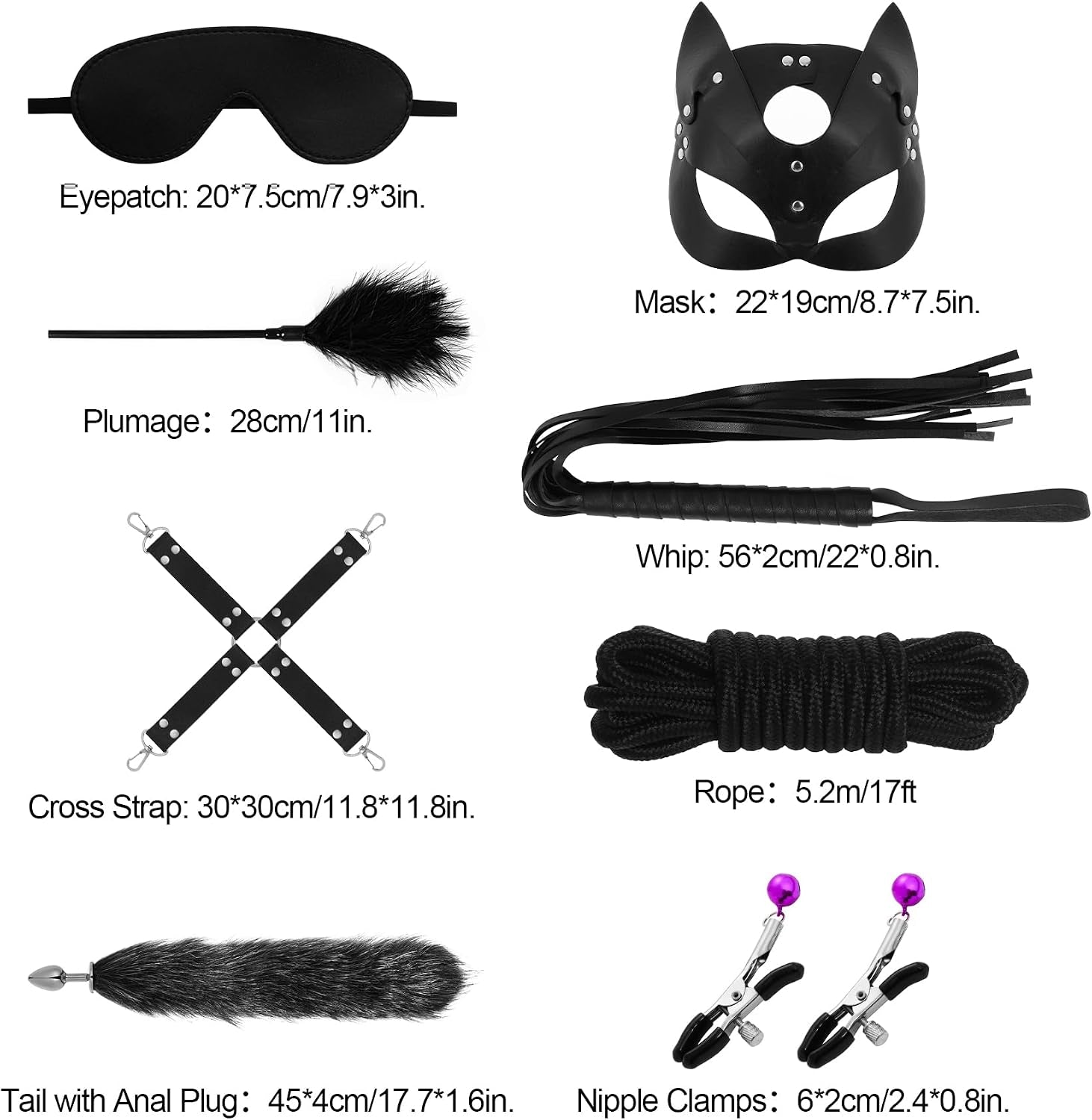 DuskDominion 12-Piece BDSM Bondage Kit