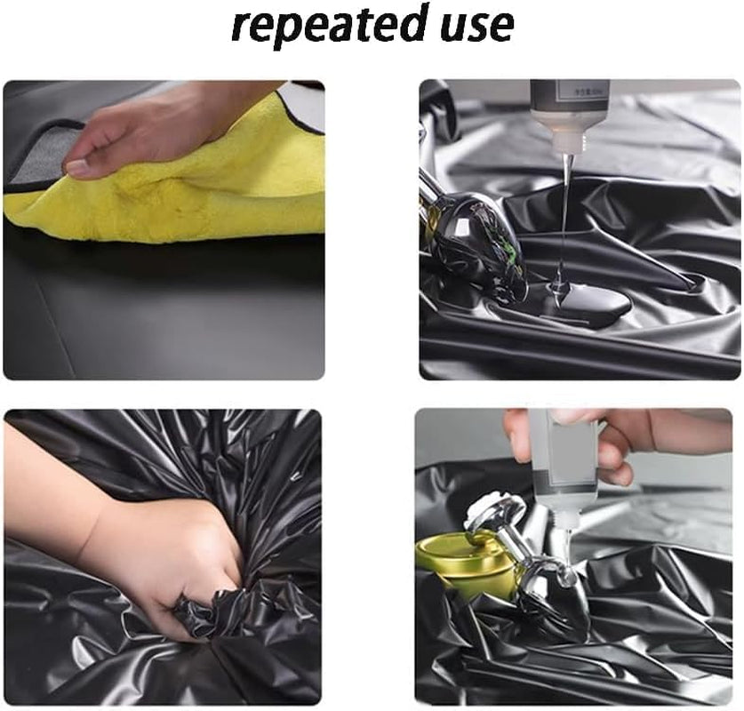 Wet Game Bed Sheets, Waterproof & Oil Resistant Adult Sex Bed Sheets, Waterproof Fitted Play Sheet, Waterproof Bedding Set Sex Toys, BDSM Messy Play Sex Sheet Bed Cover (Black)