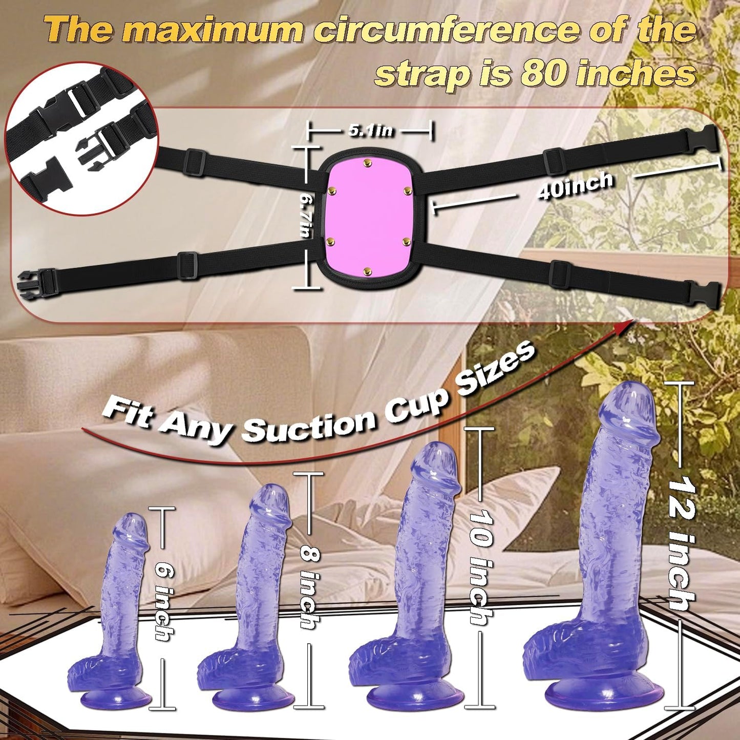 AnchorRide Suction Cup Dildo Mount | Adjustable Strap-On Saddle