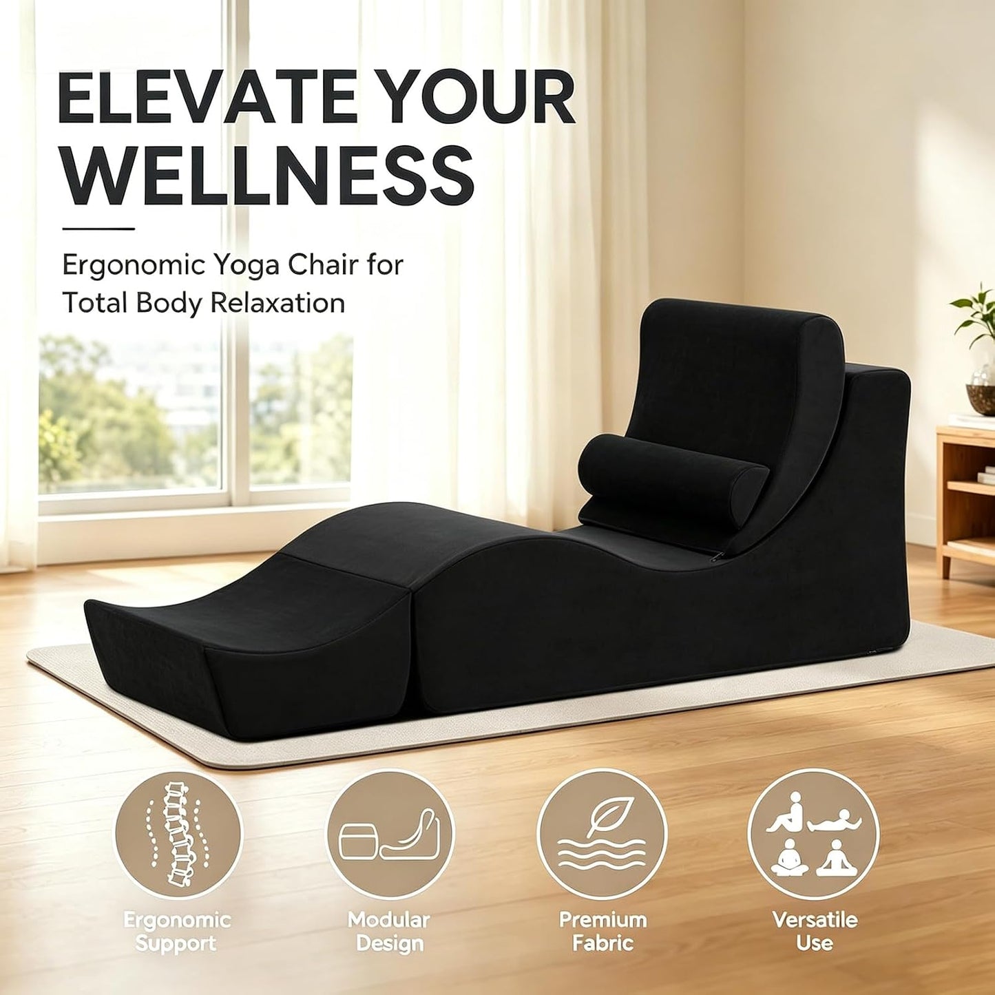 NocturneCurve Ergonomic Convertible Tantra & Sex Chaise