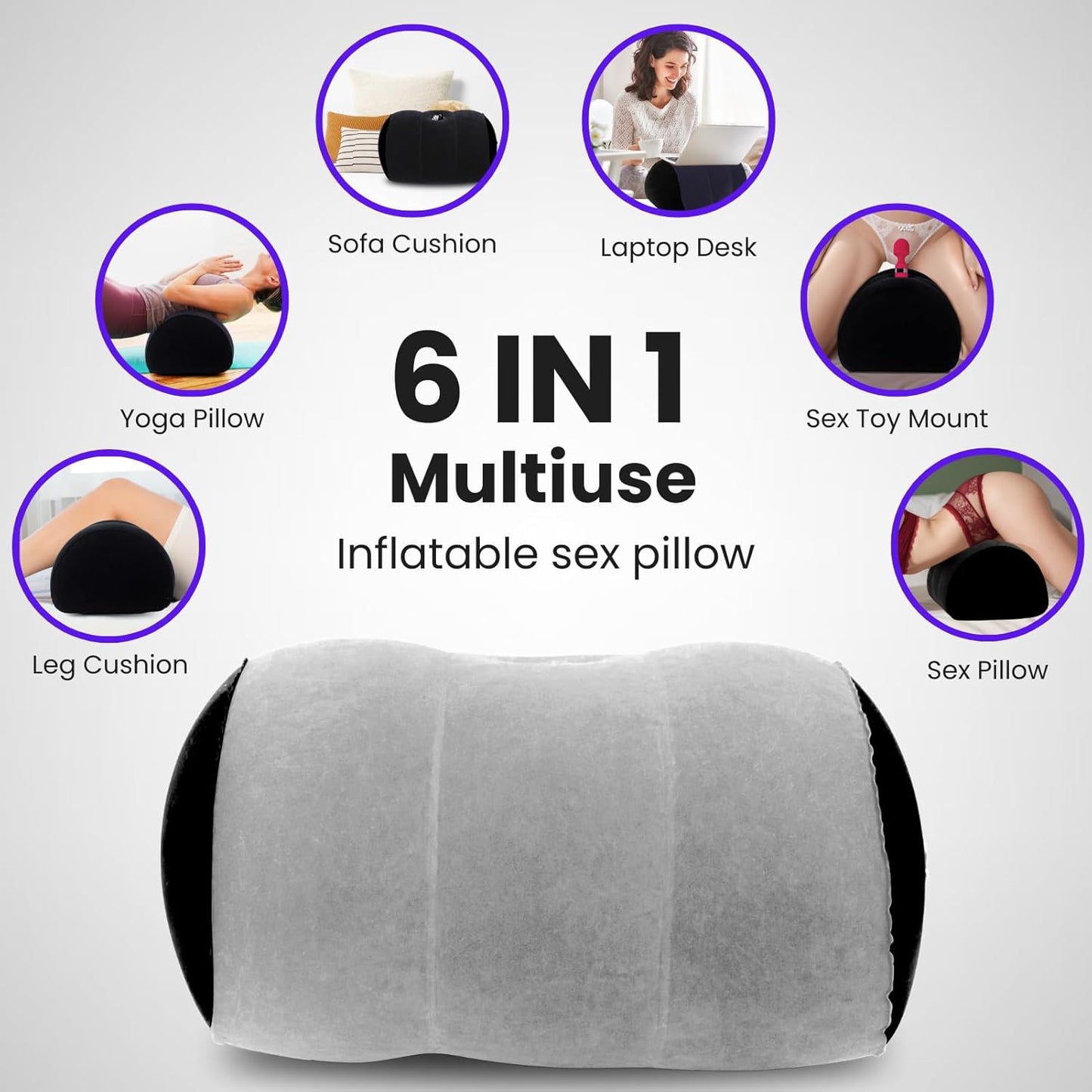 MountMuse Inflatable Sex Position Dildo Mount Pillow