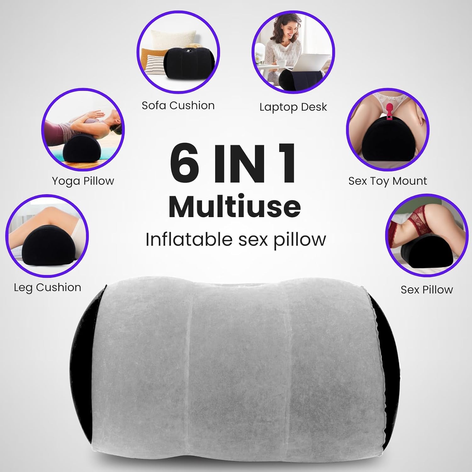 MountMuse Inflatable Sex Position Dildo Mount Pillow