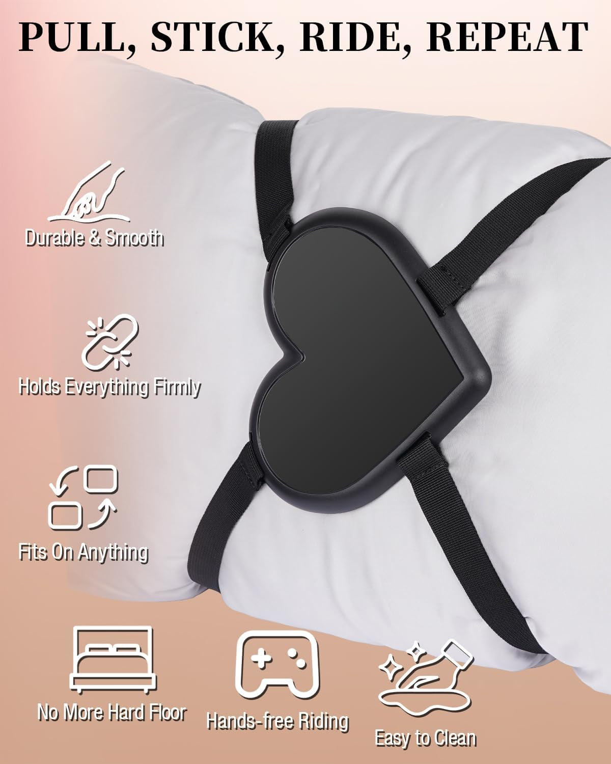 SweetHeart Hands-Free Dildo Saddle Mount