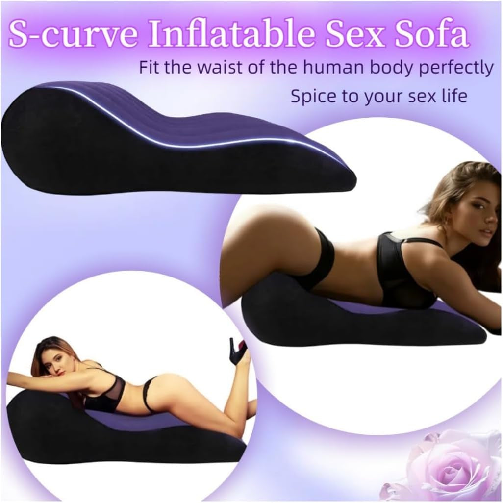 Sex Pillow Sofa Couples Sex Toys, Sex Furniture for Bedroom Inflatable Lounge Sex Chair, Sex Bed Things Body Support Cushion, Couple Female Sex Toys