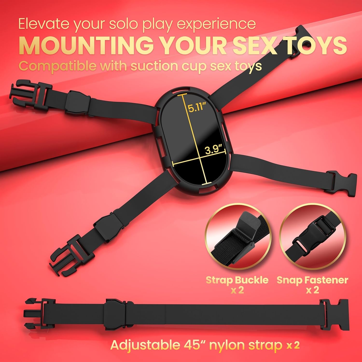 2 in 1 Inflatable Sex Pillow with Suction Cup Dildo Mount – Adjustable Sex Toy Holder, Strap-On Harness Sex Chair Sex Saddle, Hands-Free Play, Sex Furniture, Lesbian, Couples (Without Sex Toys)