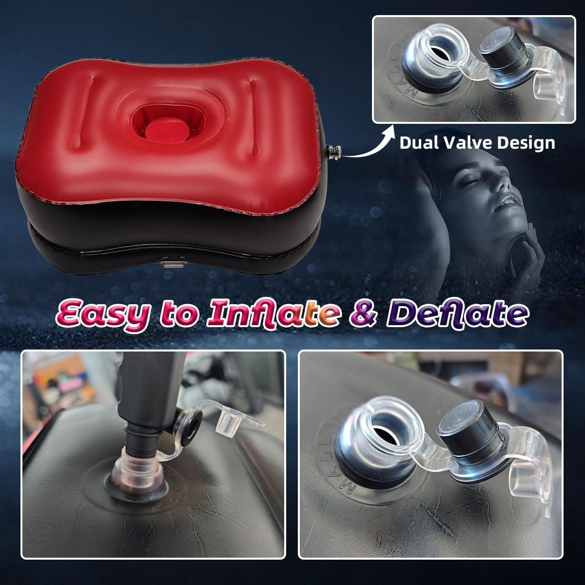 Dildo Mount Sex Pillow for Women, Inflatable Dildo Cushion Sex Position for Adults, Sex Toys for BDSM Game, Sex Furniture for Bedroom