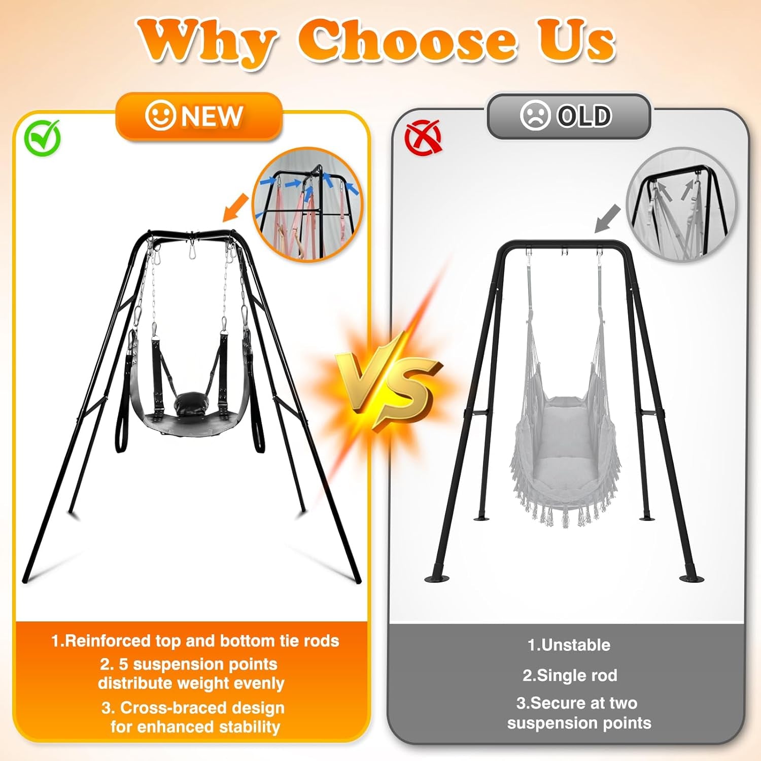 IronSway Freestanding BDSM Sex Swing Set