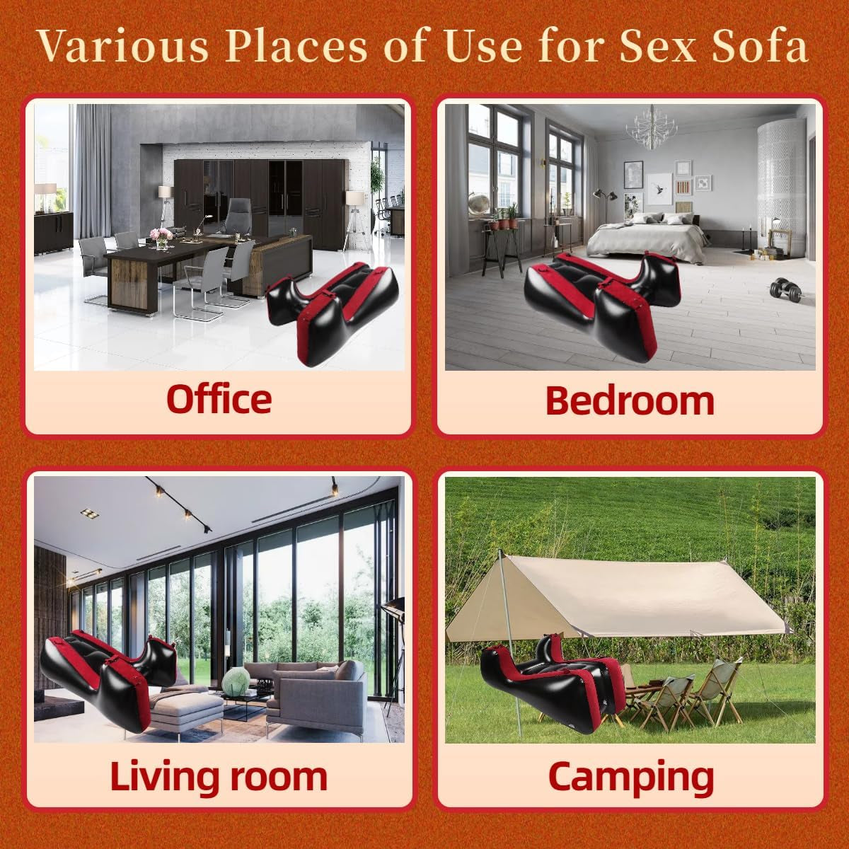 Sex Sofa Inflatable Sex Furniture with Electirc Inflator BDSM Bondage Sex Chair for G Spot Position Pillow Cushion Sex Toys Adult Games for Couples Women Men