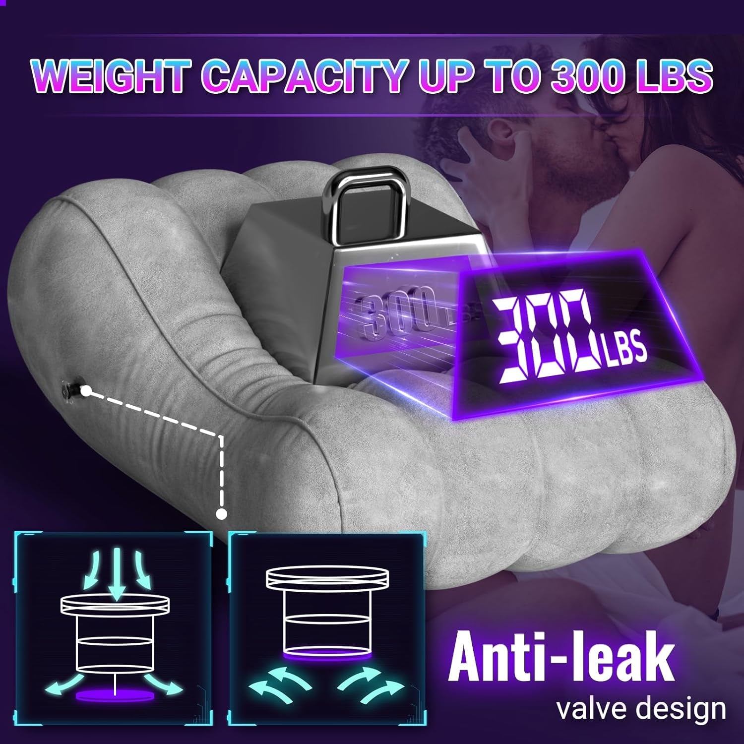 SmokeLounge Inflatable Extra-Wide Sex Chair Pillow