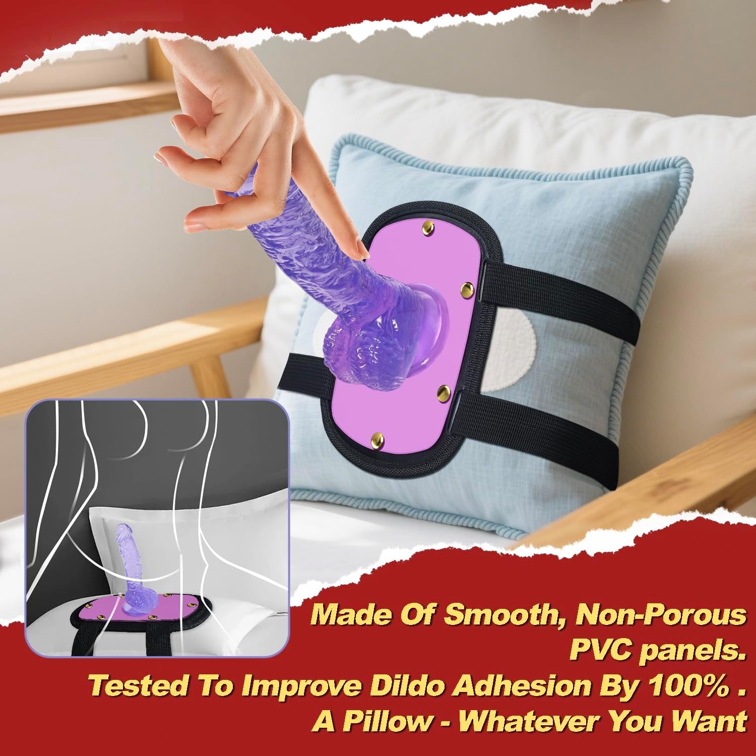 AnchorRide Suction Cup Dildo Mount | Adjustable Strap-On Saddle