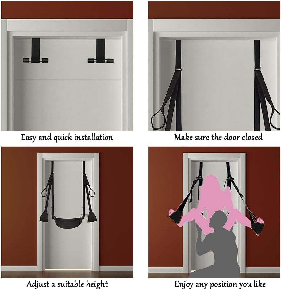 BlackArc Door Sex Swing | Plush Padded Bondage Swing Seat Kit