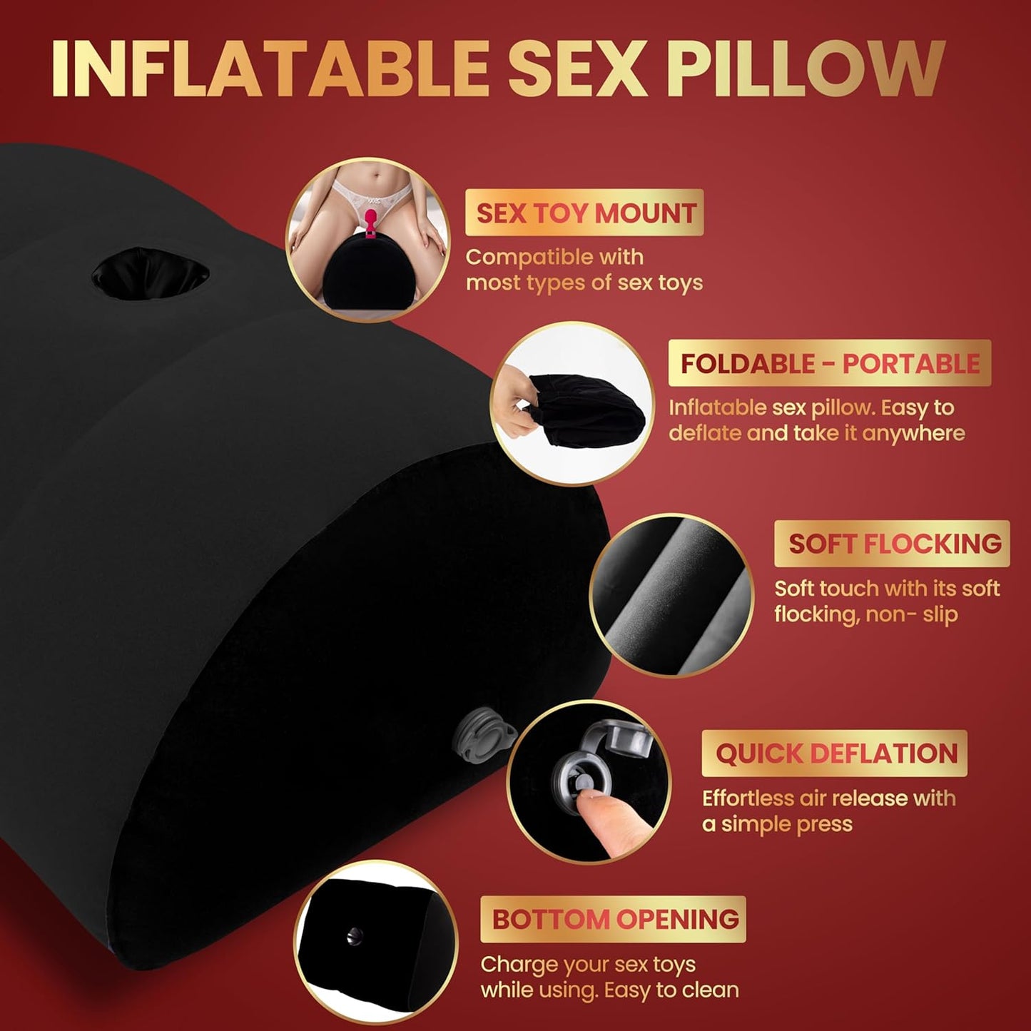 MoonMount Hands-Free Dildo Mount Pillow