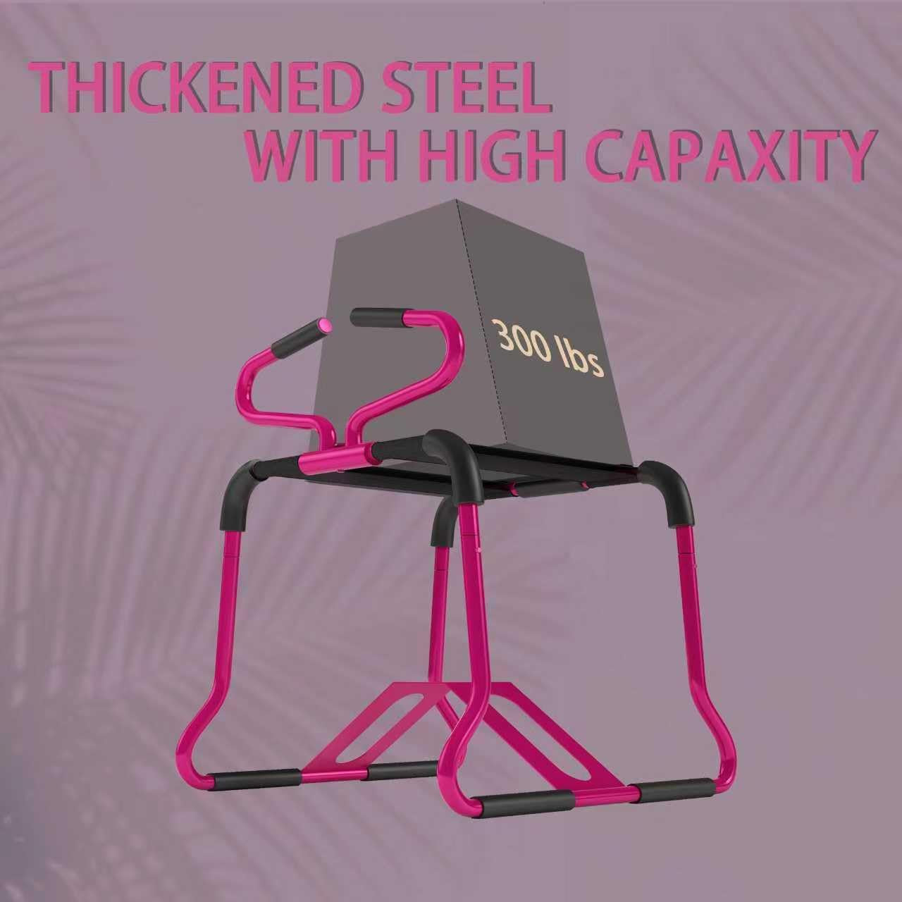 RoséLift Rose Pink Sex Chair with Handrails