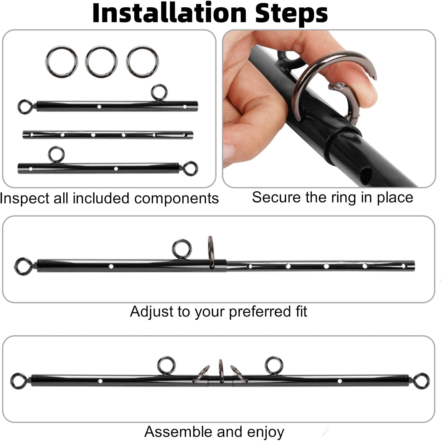 DuskBind Spreader Bar Bondage Kit for Couples