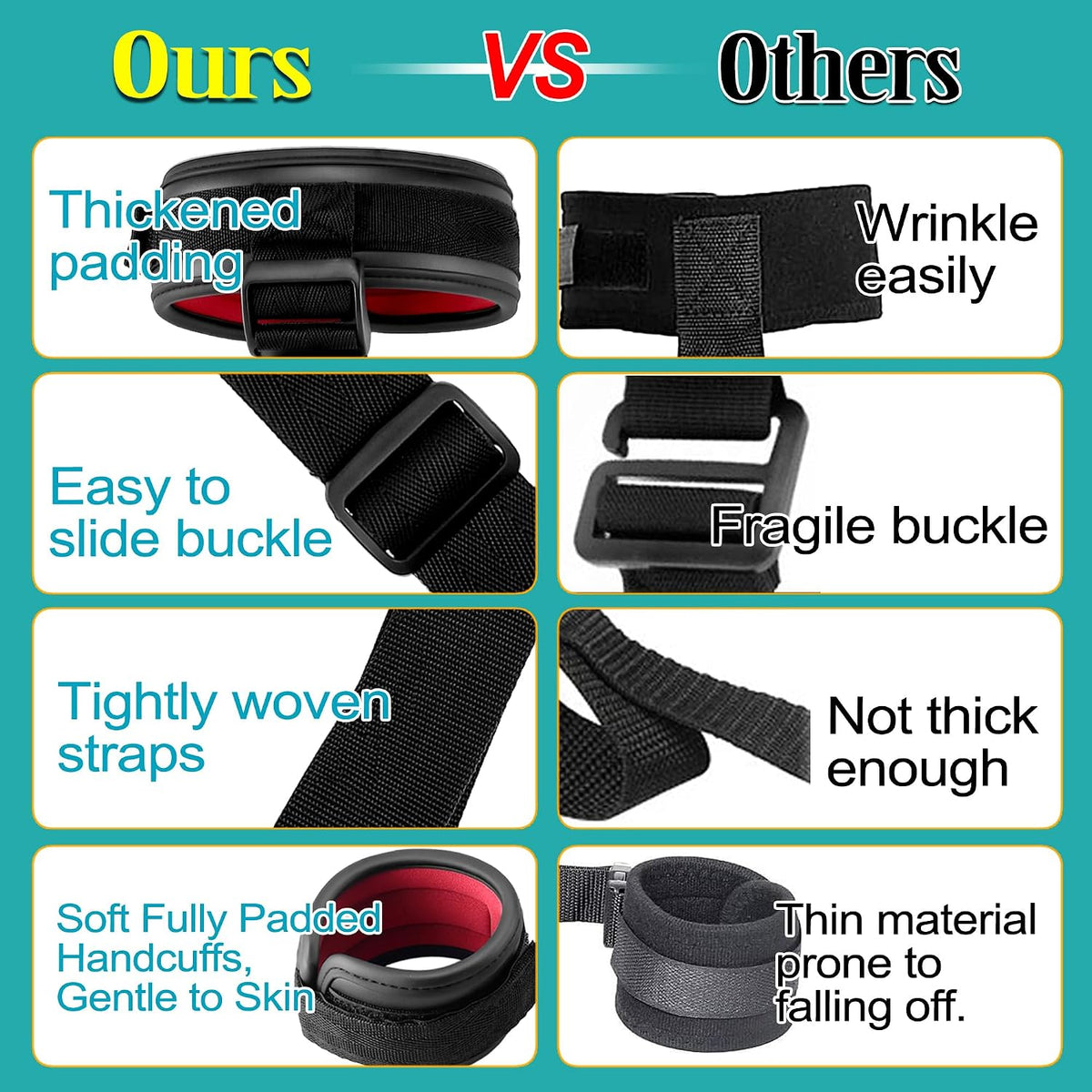 NightCollar Neck to Wrist Bondage Restraint Set with Blindfold
