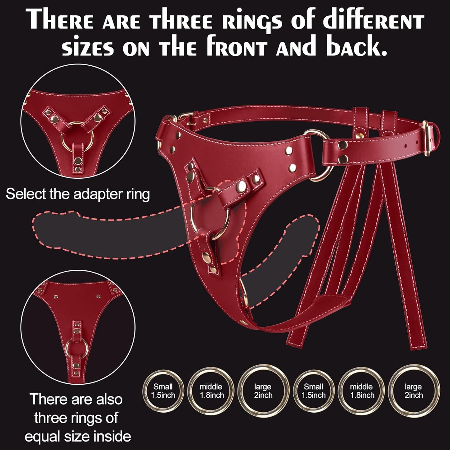 DoubleDown Strap-On Harness – 6 O-Rings