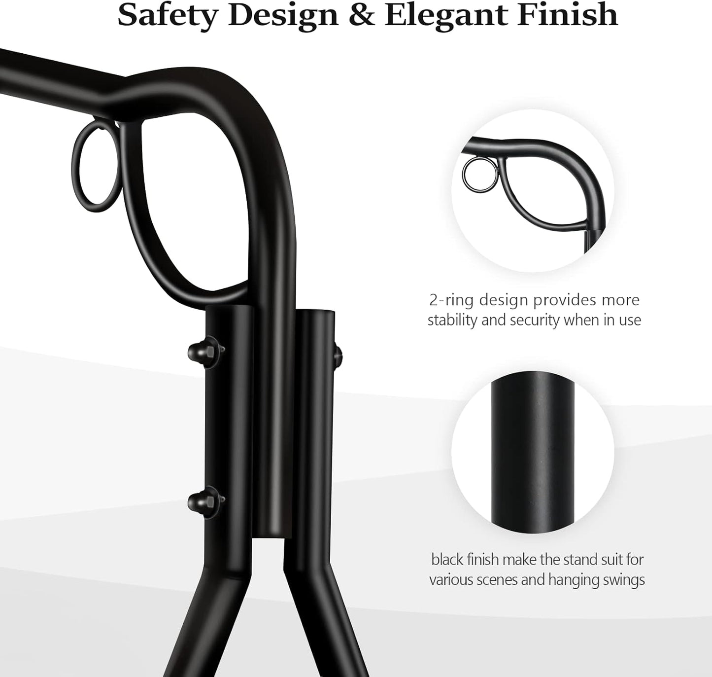 IronNoir Metal Sex Swing Stand | 660 lb Steel Frame