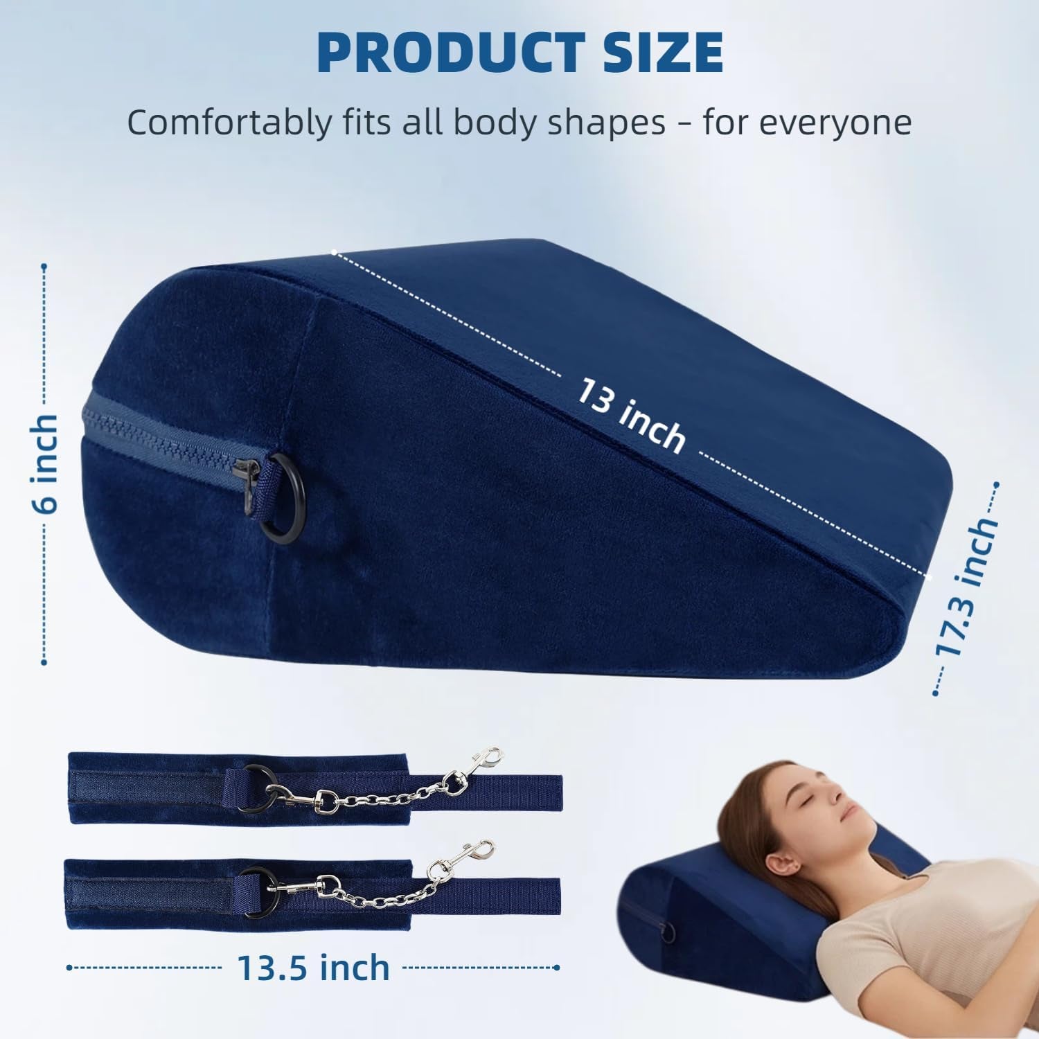SirenRest BDSM Sex Position Pillow with Cuffs