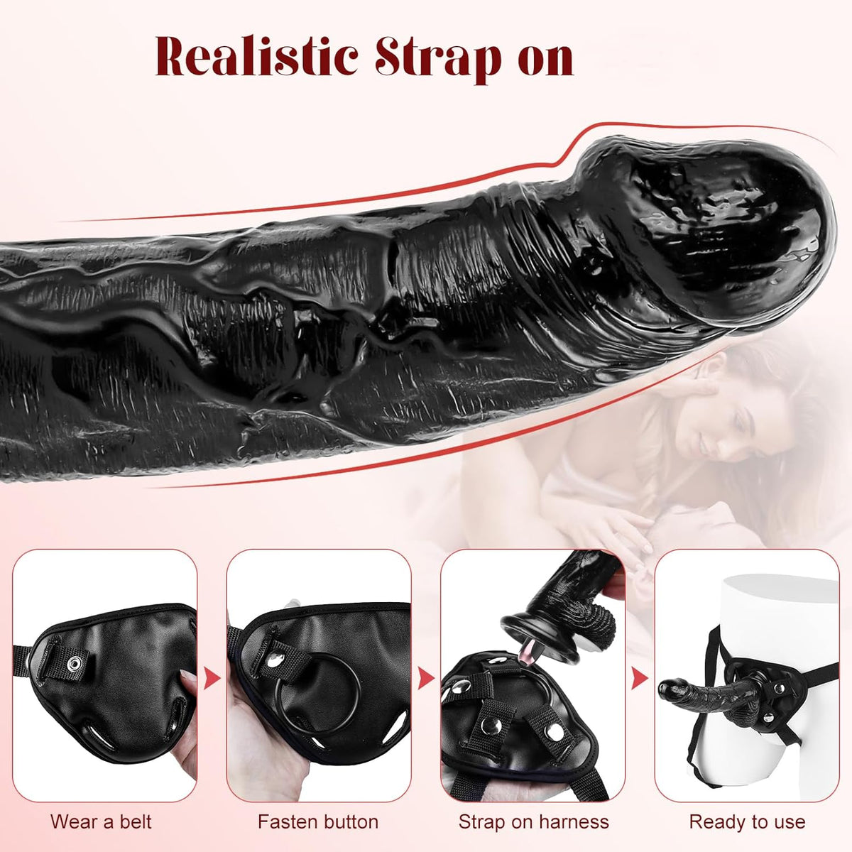 NightTremor Vibrating Dildo Strap-On & Harness Set